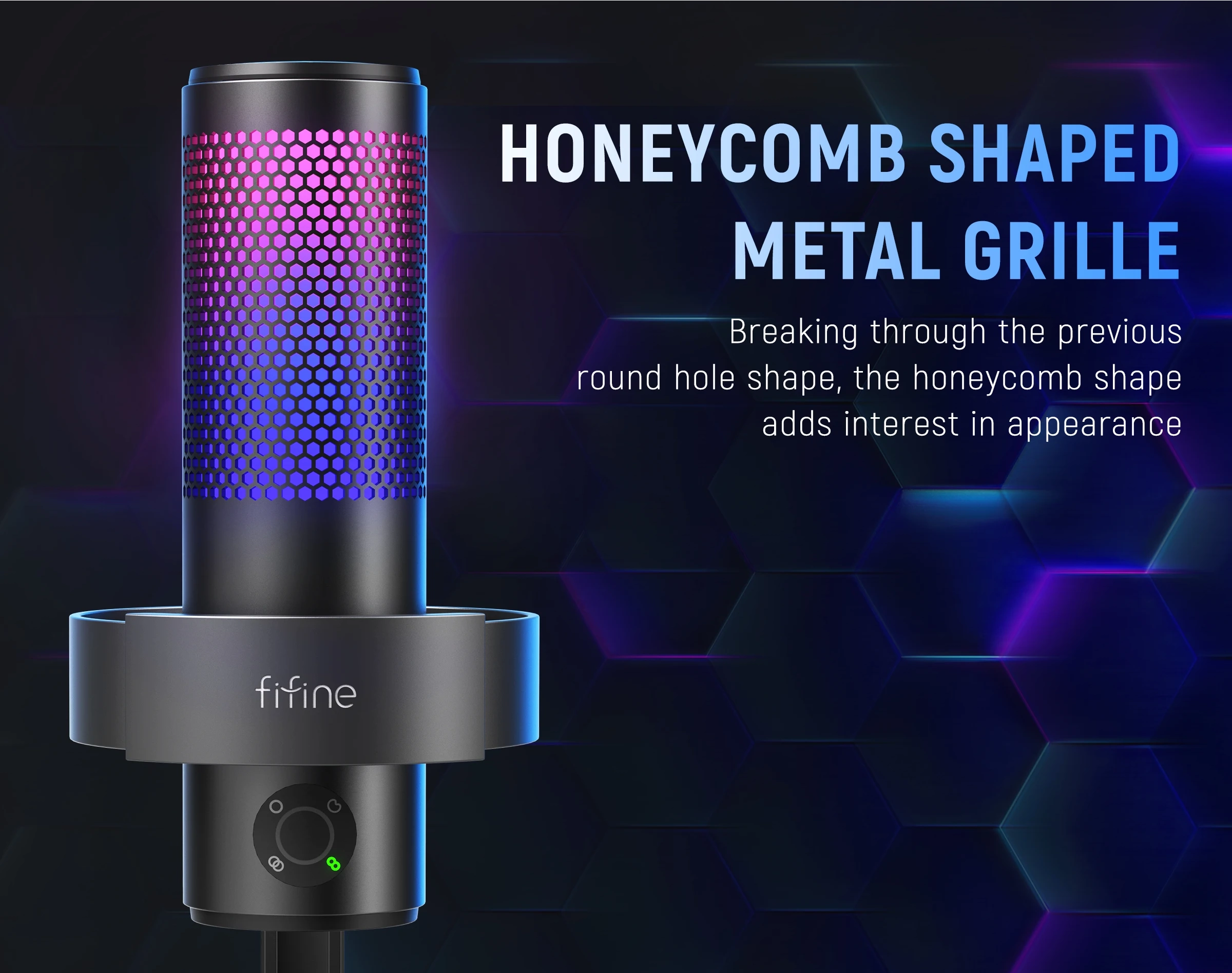 FIFINE AMPLIGAME A9 USB RGB Gaming Microphone